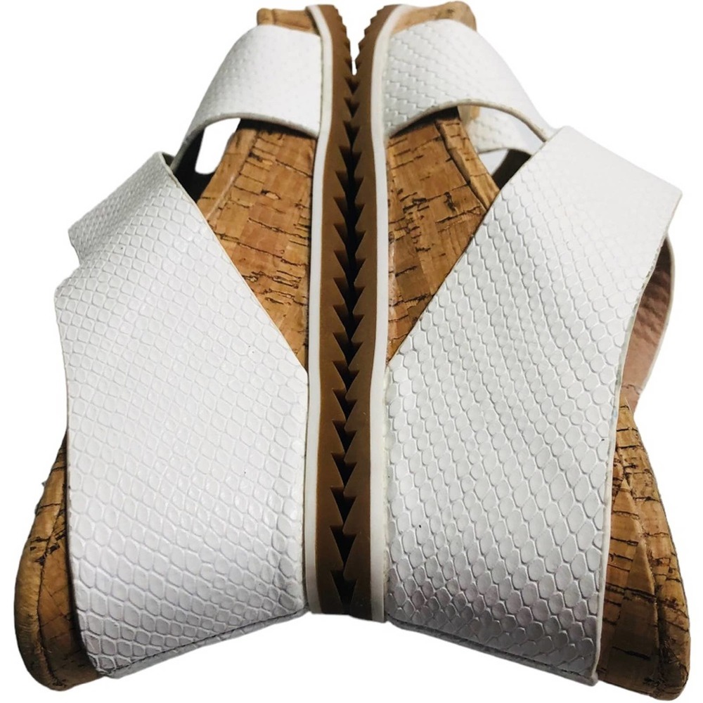 Donald J. Pliner White Cork Wedge Sandals - Picture 3 of 9